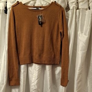 Forever 21 Brown Crew Neck Sweater Knit Casual Lg 💝💝💝💝